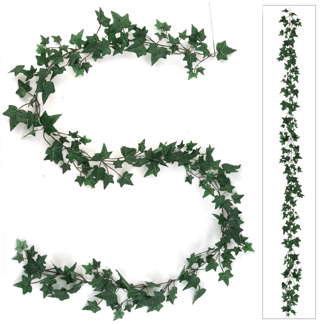 4-Pack Elegant 6' English Ivy Garland with 185 Lush Leaves - Vibrant Green, Perfect for Home Décor and Celebrations, Floral Home by Artificial Flowers